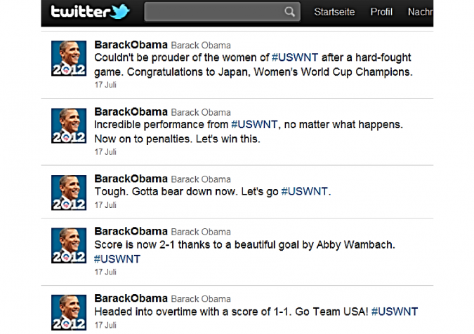 Grafik Tweets von Barack Obama