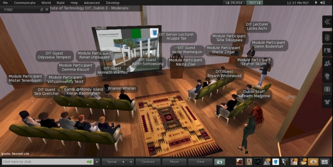 Grafik Treffen und Kommunikation im Second Life