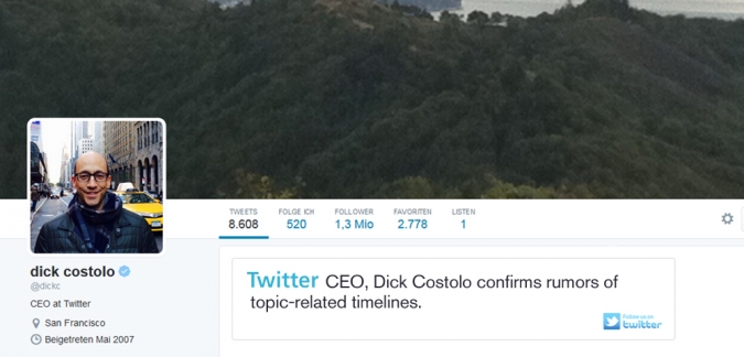 Twitter Marketing Updates 2015: Tipps zu Video, Direktnachricht, Timeline von Dick Costolo